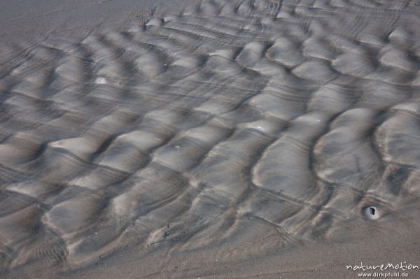 ablaufendes Wasser, Priel, Amrum, Amrum, Deutschland