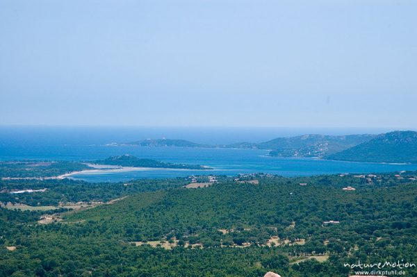 Castellu d'Arraghju, Blick über den Golf von Porto Vecchio, Korsika, Frankreich