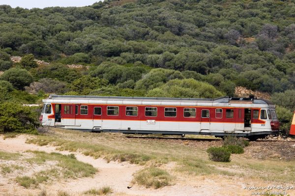 Schmalspurbahn, Diesellok, Bodri, Korsika, Frankreich