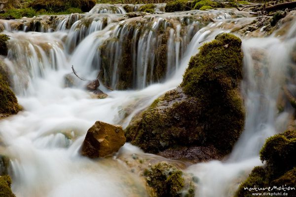 Wasserfall, Kalksinter-Terrassen, Lillachtal, Deutschland