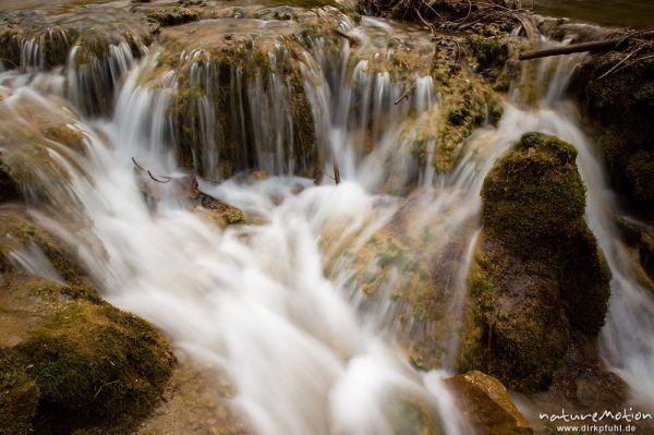 Wasserfall, Kalksinter-Terrassen, Lillachtal, Deutschland