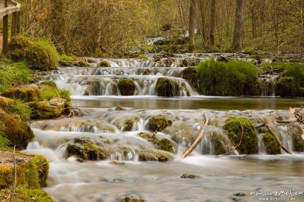 Wasserfall, Kalksinter-Terrassen, Lillachtal, Deutschland