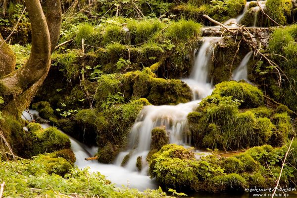 Wasserfall, Kalksinter-Terrassen, Lillachtal, Deutschland