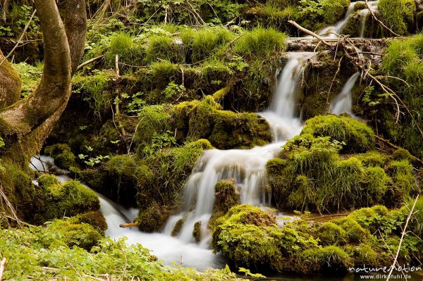 Wasserfall, Kalksinter-Terrassen, Lillachtal, Deutschland