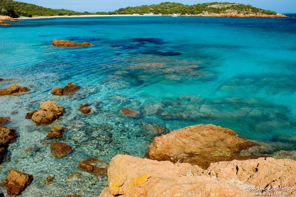 Felsen und Meer, Bucht von Rondinaria, Korsika, Frankreich