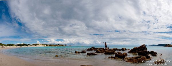 Bucht von Ascaghjiu, Wolken, Korsika, Frankreich