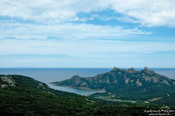 Küstenlandschaft, Golf de Rocapina, Rocher du Lion, Korsika, Frankreich