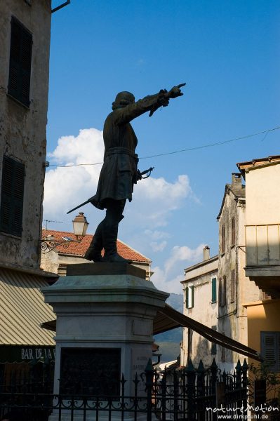 Denkmal für Giampietro Gaffori, Place de Gaffori, Corte, Korsika, Frankreich