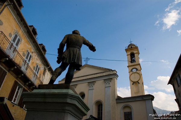 Denkmal für Giampietro Gaffori, Place de Gaffori, Corte, Korsika, Frankreich