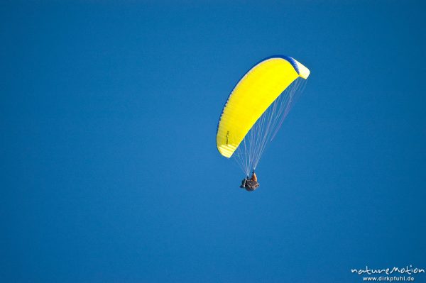 Paraglider vor blauem Himmel, Jenner, Schönau am Königssee, Deutschland