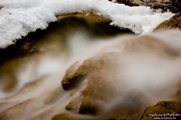 Königsbachfall, Wasserfall, teilweise vereist, Abendlicht, Königssee, Deutschland