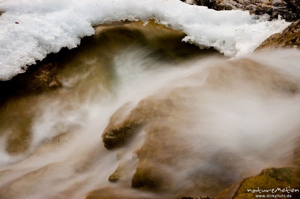 Königsbachfall, Wasserfall, teilweise vereist, Abendlicht, Königssee, Deutschland