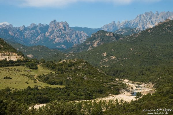 Bavella-Gruppe und Tal des Solenzara, Korsika, Frankreich