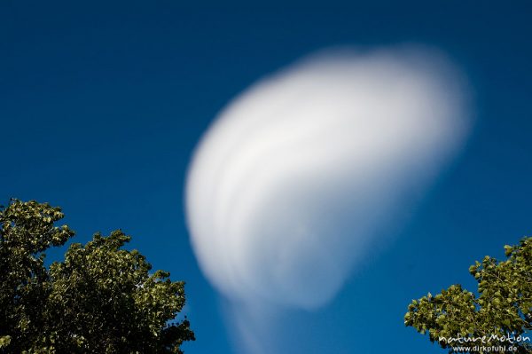 Lenticulariswolke im Abendlicht, Campingplatz Asciagjiu, Korsika, Frankreich