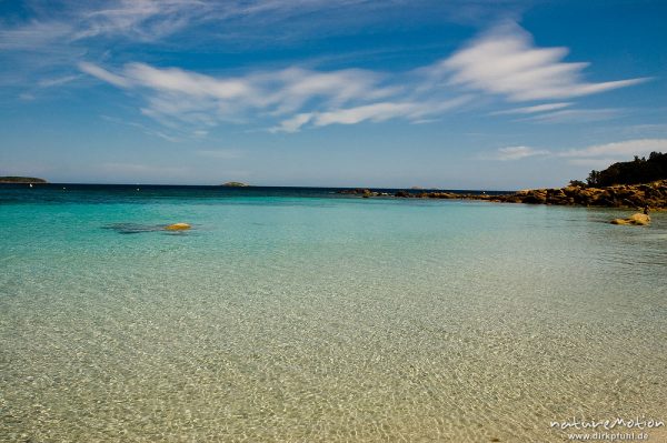 Meer und Sommerhimmel, Plage de Palombaggia, Korsika, Frankreich