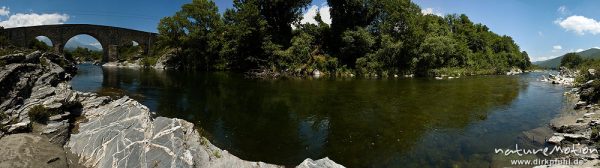 Genueserbrücke über den Tavignano, bei Altiani, Korsika, Frankreich