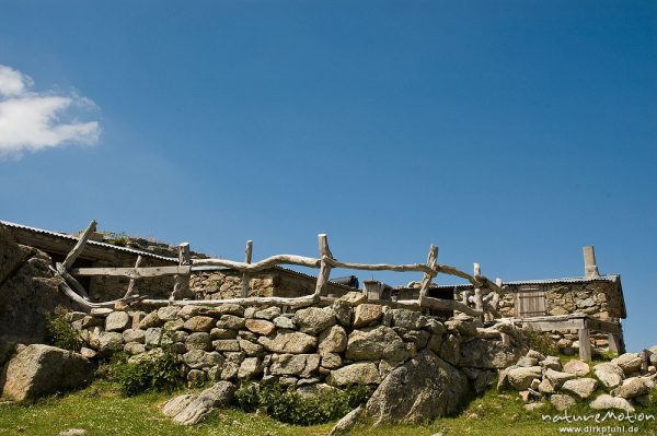 Natursteinmauern und Zäune, Berghütte, Begerie de Cappelacio, Korsika, Frankreich