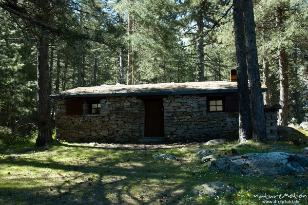 Refuge de Sega, alte Sega-Hütte, Tavignano-Tal, Korsika, Frankreich