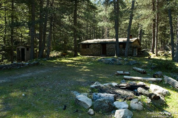 Refuge de Sega, alte Sega-Hütte, Tavignano-Tal, Korsika, Frankreich