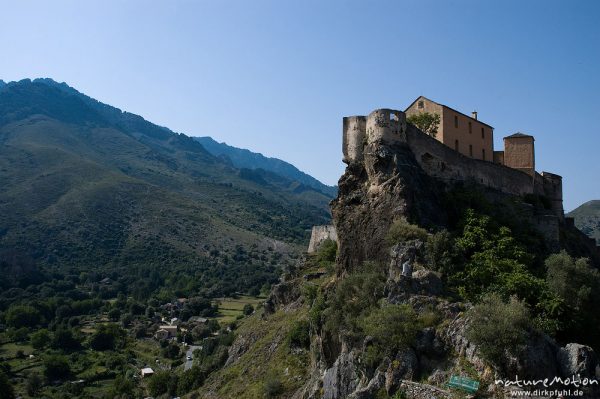 Zitadelle von Corte, Blick vom Belvedere, Korsika, Frankreich