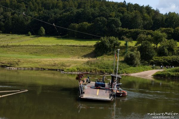 Fähre, Weser bei Wahmbeck, Weser, Deutschland