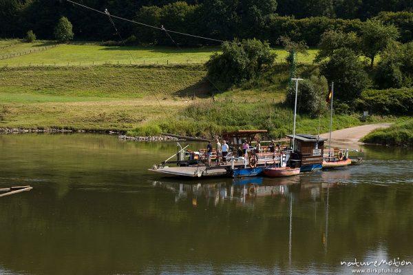 Fähre, Weser bei Wahmbeck, Weser, Deutschland