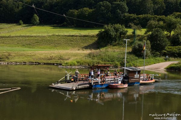 Fähre, Weser bei Wahmbeck, Weser, Deutschland