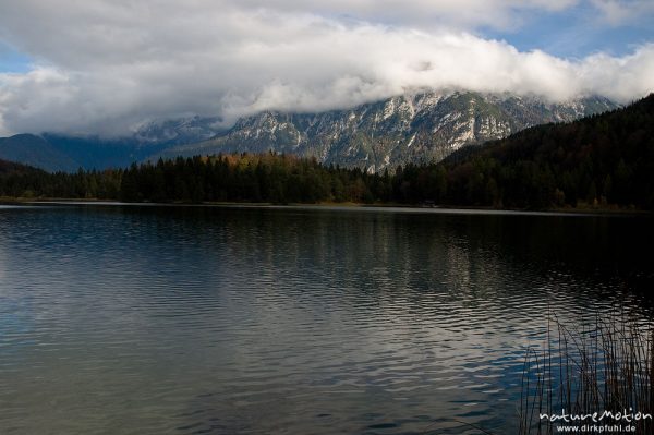 Lautersee und Karwendel, Mittenwald Oberbayern, Deutschland