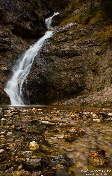 Wasserfall am Felseneck, Mittenwald Oberbayern, Deutschland