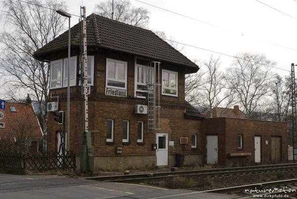 Stellwerk Friedland, Bahnübergang, Friedland, Deutschland