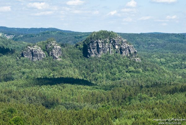 Aussicht vom Kleinen Winterberg: Lorenzsteine, Bad Schandau, Deutschland