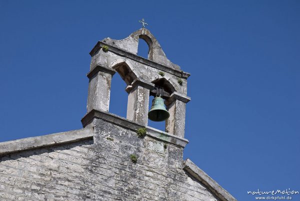 offener Glockenstuhl einer Kirche, Osor, Kroatien