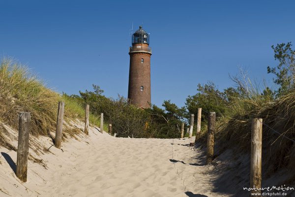 Leuchtturm Darsser Ort, Sandweg durch die Dünen, Darß, Zingst, Deutschland