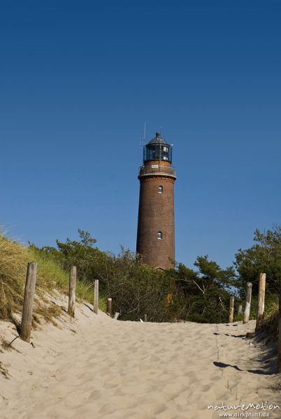 Leuchtturm Darsser Ort, Sandweg durch die Dünen, Darß, Zingst, Deutschland