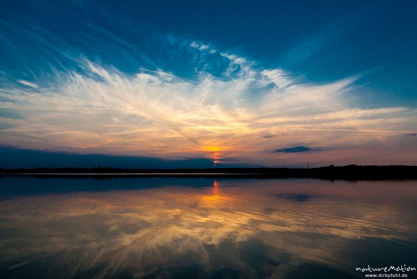 Sonnenuntergang am Käbelicksee, Kratzeburg, Deutschland