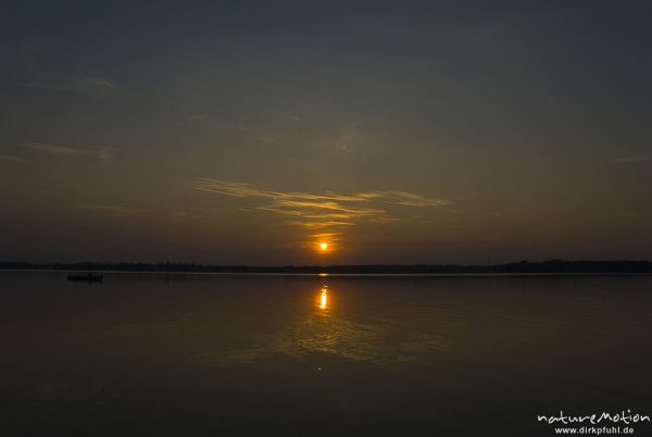 Sonnenuntergang über dem Käbelicksee, Wolken, Farbspiel, Kratzeburg, Deutschland