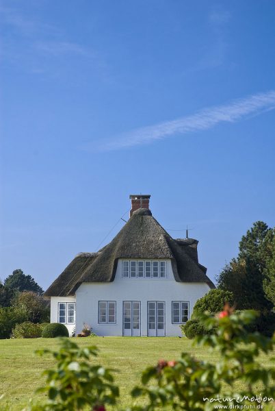 Ferienhaus mit Reetdach, Nebel, Amrum, Deutschland