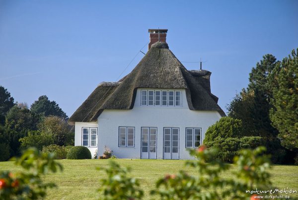 Ferienhaus mit Reetdach, Nebel, Amrum, Deutschland