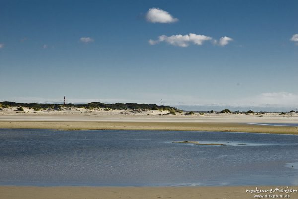 Leuchtturm, Dünen, Wolken, blauer Himmel, Amrum, Deutschland