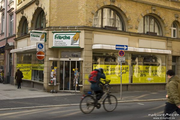 Schreibwarengeschäft "Fritsche", Prinzenstrasse/Jüdenstrasse, Räumungsverkauf, Geschäftsaufgabe nach 146 Jahren, Göttingen, Deutschland