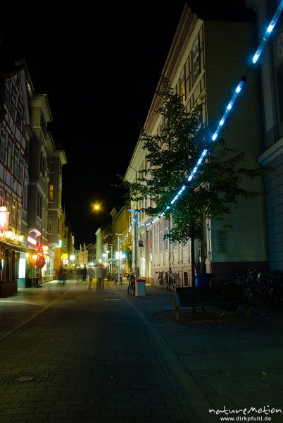 Theaterstraße mit Lichtinstallation, Göttinger Lichterfest, Göttingen, Deutschland