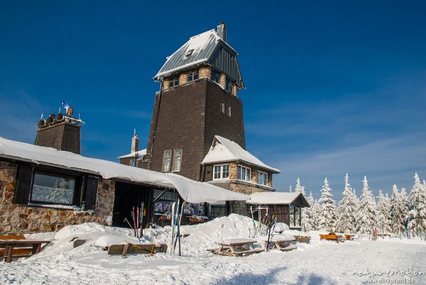 Gasthaus Hans Kühnenburg, Schnee, Langlauf-Skier, Nationalpark Harz, St. Andreasberg (Harz), Deutschland