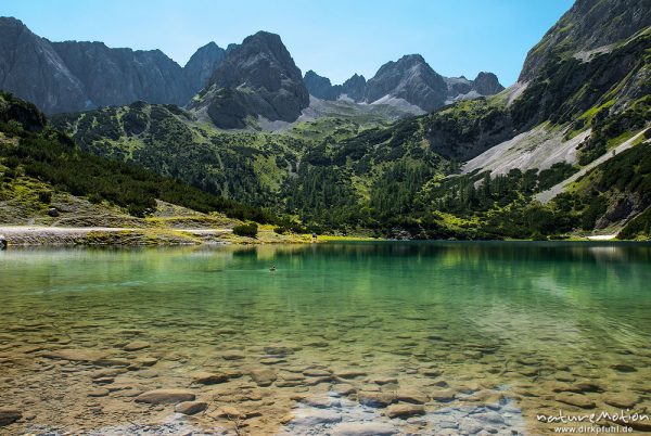 Bergsee, Seebensee und umliegende Gipfel, Ehrwald, Östereich