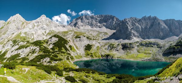 Bergsee, Drachensee und umliegende Gipfel, Blick von Coburger Hütte, Ehrwald, Östereich