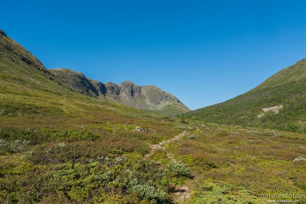 Tal des Muru (Memurudalen), Wanderweg, Memurubu, Norwegen