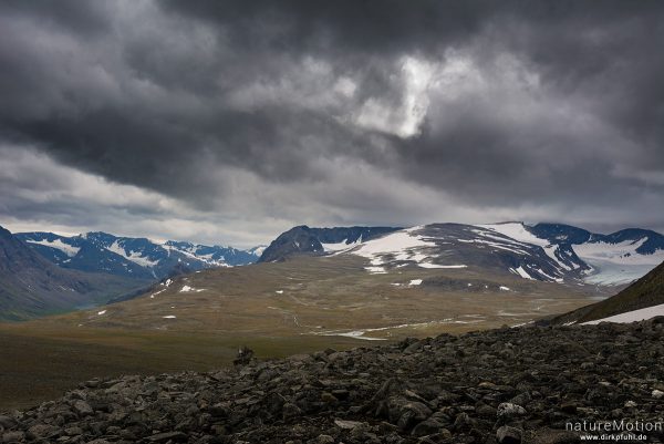 Bergmassive und Gletscher, Blabrean, Styggehobraen, Vaobrean, Wanderweg Memurubu - Glitterheim, Jotunheimen, Jotunheimen, Norwegen