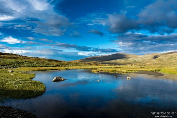 Tal des Veo, Felsen, Bergrücken, Himmel, Abendlicht, Jotunheinem, Glitterheim, Norwegen