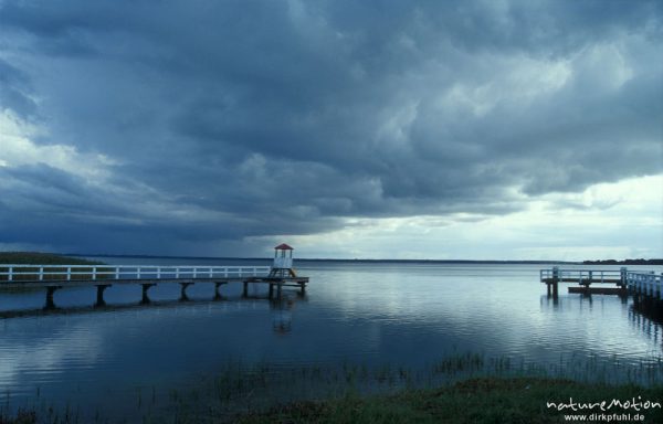 Hafen von Wiek, Darss, dramatischer Himmel, Darß, Zingst, Deutschland