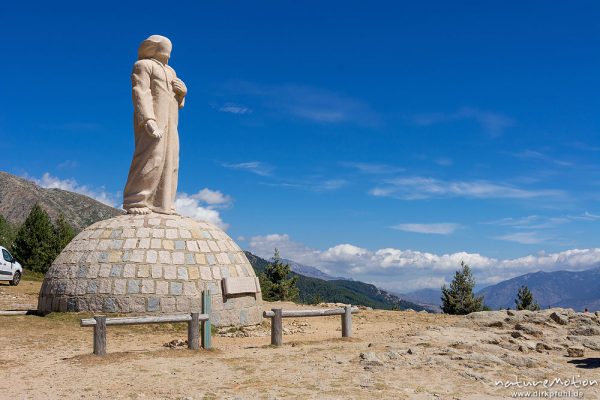 Denkmal am Col de Vergio, Korsika, Frankreich