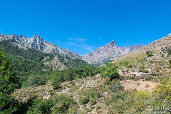 Felsspitze der Paglia Orba, Schweinestall, Virutal, Korsika, Frankreich
